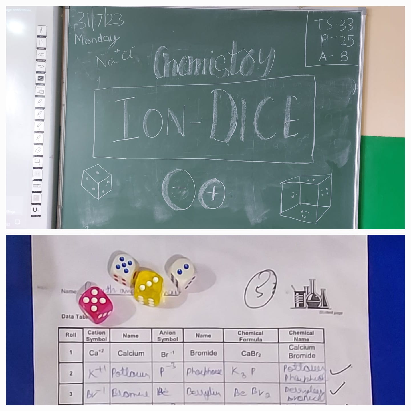 Ion- Dice Activity